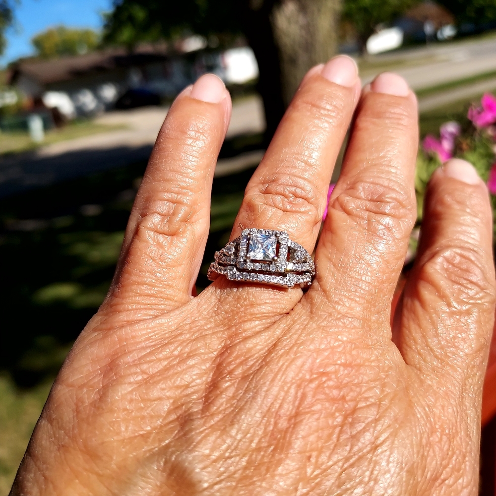 Diamonique ring set